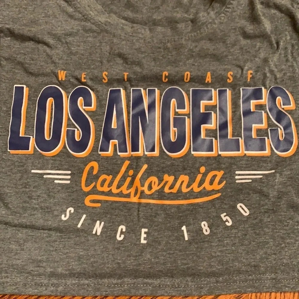 Los Angeles California Crop Tee Shirt Romwe